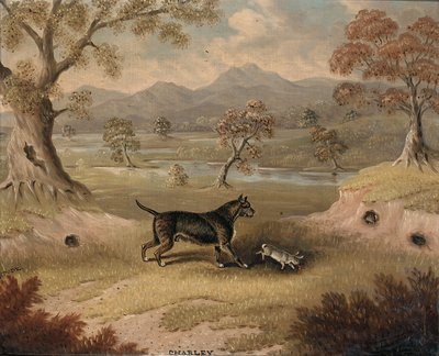 Charley, en terrier med en kanin av Samuel Spode