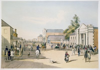 Hindley Street fra hjørnet av King William Street, Adelaide av Samuel Thomas Gill