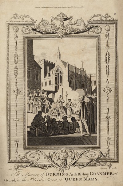 Måten å brenne erkebiskop Cranmer i Oxford av Samuel Wale