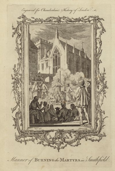 Måten å brenne martyrene i Smithfield av Samuel Wale