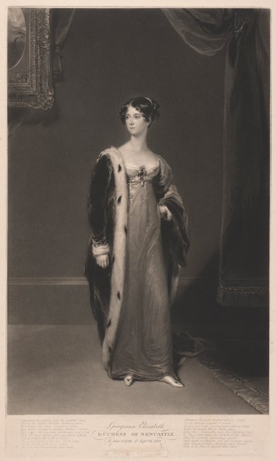 Georgiana Elizabeth hertuginne av Newcastle av Samuel William Reynolds