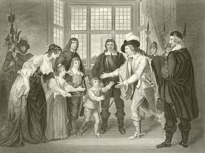 Intervjuet av Charles I med barna hans av Samuel Woodforde