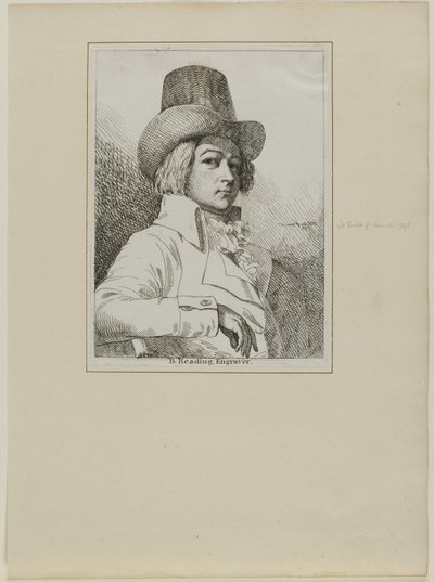 Portrett av B. Reading, gravør av Samuel de Wilde