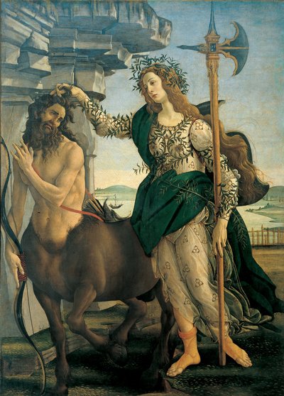 Pallas (Athena eller Minerva) og Kentauren av Sandro Botticelli (1445-1510), ca 1482 - Firenze, Uffizi-galleriet. av Sandro Botticelli