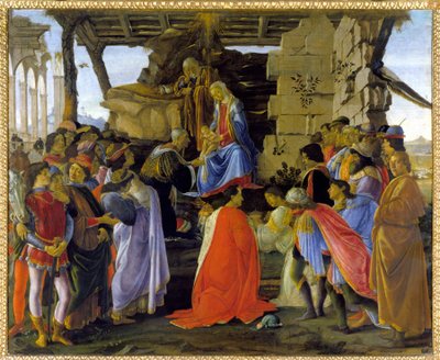 "Adoration of Magi" representasjon av medlemmet av Medici-familien av Sandro Botticelli