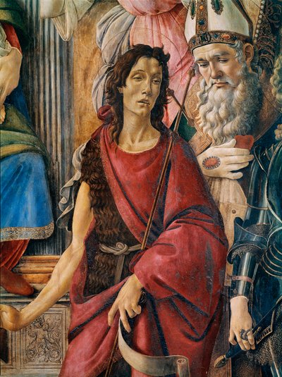 Pala di San Barnaba (altertavle av St. Barnaba): Vår Frue har et barn med den hellige Katarina av Alexandria, den hellige Augustin, den hellige Barnaba og den hellige døperen Johannes, den hellige Ignatius av Antiokia og erkeengelen den hellige Mikael. Det av Sandro Botticelli
