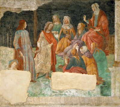 En ung mann blir introdusert for de syv liberale kunstene, 1484-1486 av Sandro Botticelli