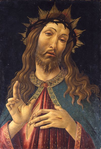 Kristus kronet med torner, ca. 1500 av Sandro Botticelli