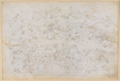 La Divina Commedia, Inferno XXXIII. Helvetes niende sirkel (Cocytus), 3. del: Grev Ugolinos bekjennelse; straffen til de som har forrådt sine gjestfrie verter, i isen i Ptolemæa av Sandro Botticelli