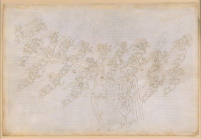 La Divina Commedia, Paradiso XXIX. Den niende sfæren (Krystallhimmelen eller Primum Mobile): Beatrice underviser Dante om englenes skapelse og vesen av Sandro Botticelli