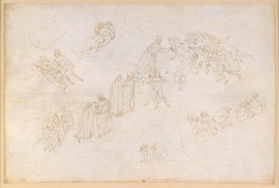 La Divina Commedia, Purgatorio V. Forpurgatorium, midtre sone: De som døde som følge av en voldshandling av Sandro Botticelli