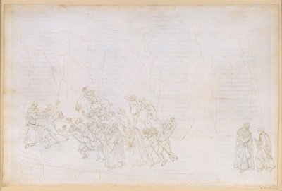 La Divina Commedia, Purgatorio XVIII. Fjerde ring: Vergil forklarer Dante kjærlighetens prinsipp og den frie viljens rolle; de treges bot av Sandro Botticelli