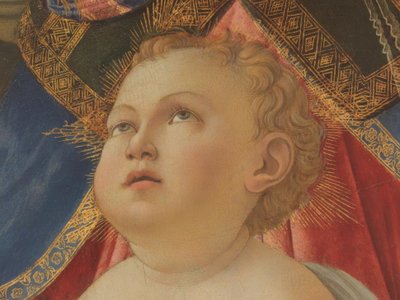 Maria med barnet og fem engler av Sandro Botticelli