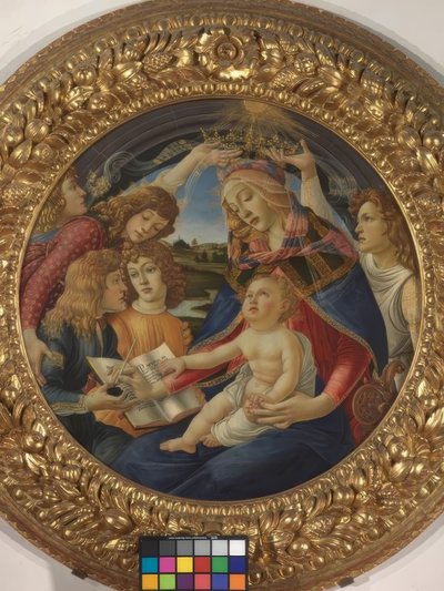 Maria med barnet og fem engler av Sandro Botticelli