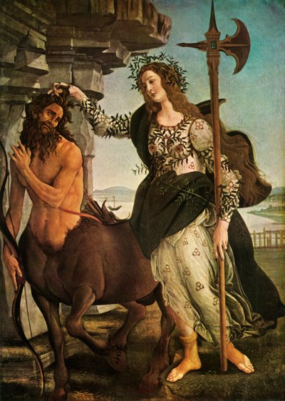 Pallas og Kentauren, c1480-1485, 1937. av Sandro Botticelli