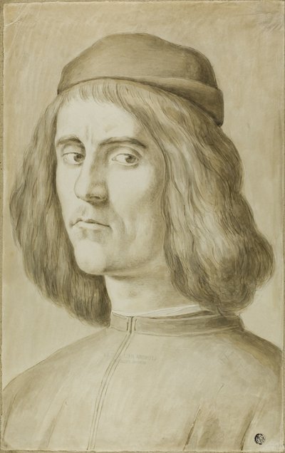 Portrettbyste av en ung mann av Sandro Botticelli