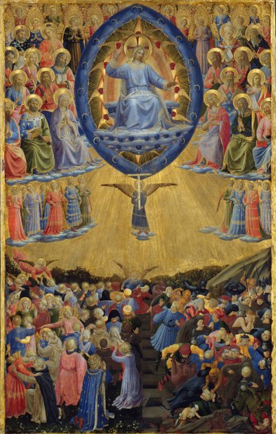 The Last Judgment Winged Altar, Central Panel, tidlig på 1400-tallet av Sandro Botticelli