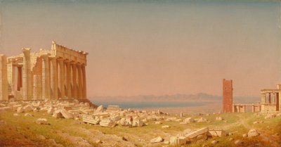 Ruinene av Parthenon av Sanford Robinson Gifford