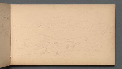 Skissebok, side 10: Carter Mountian, 1859. av Sanford Robinson Gifford