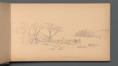 Skissebok, side 20: Peaks Island, ME, 7. september, 59. 1859. av Sanford Robinson Gifford