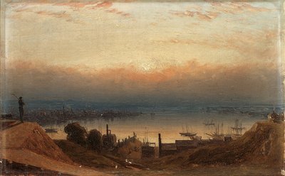 The Basin of the Patapsco fra Federal Hill, Baltimore av Sanford Robinson Gifford