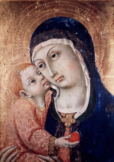 Madonna og barn av Sano di also Ansano di Pietro di Mencio Pietro