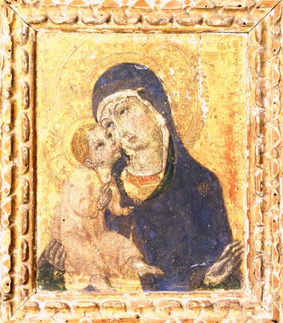 Madonna med barn av Sano Di Pietro (1406-1481), andre halvdel av 1400-tallet av Sano di also Ansano di Pietro di Mencio Pietro