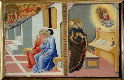 Saint Augustine of Hippo detalj av "" Scene av Saint Hieronymus