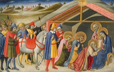 The Adoration of the Magi, ca. 1470 (tempera og gull på tre) av Sano di also Ansano di Pietro di Mencio Pietro