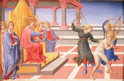 Flageleringen av St. Hieronymus av Sano di also Ansano di Pietro di Mencio Pietro
