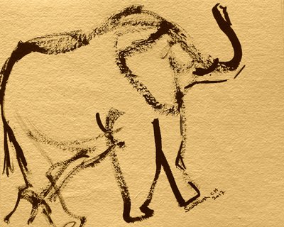 Abstrakt elefanttegning av Santhosh ch