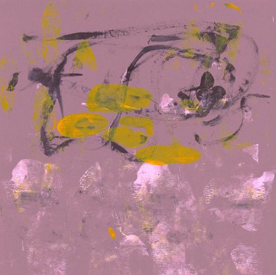 Abstrakte mauve- og gullstrøk av Santhosh ch