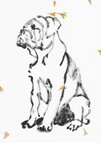 Skisse av bulldogvalp av Santhosh ch