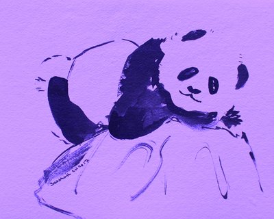 Søt lilla panda av Santhosh ch