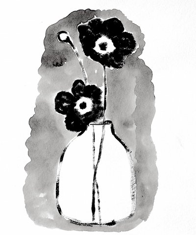 Mørke blomster i en vase av Santhosh ch