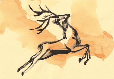 Dynamisk hoppende hjort av Santhosh ch