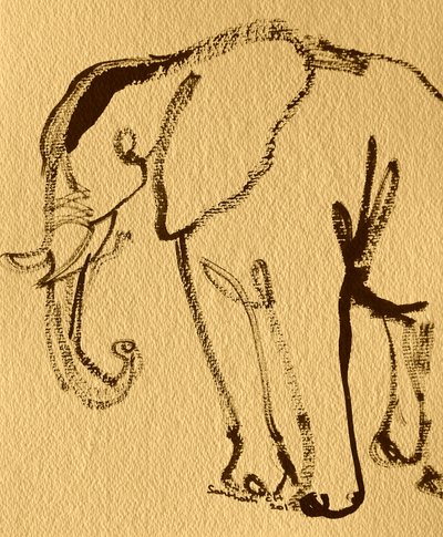 Elegant elefanttegning av Santhosh ch