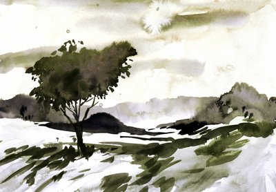 Lone Tree Landskap av Santhosh ch