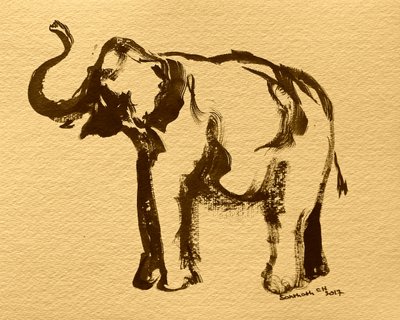 Skisse av majestetisk elefant av Santhosh ch