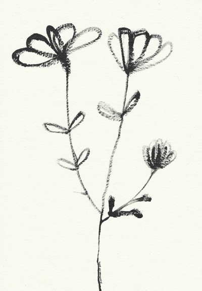 Minimalistisk blomsterskisse av Santhosh ch