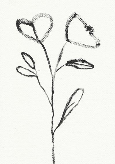 Minimalistisk blomsterskisse av Santhosh ch
