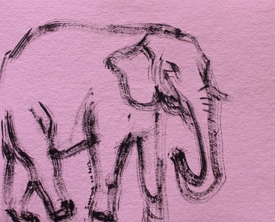 Rosa elefantskisse av Santhosh ch