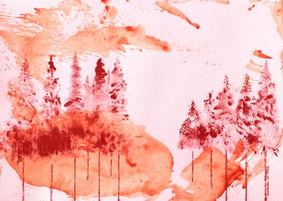 Rød skog – ro av Santhosh ch