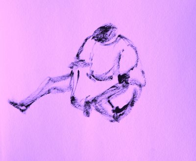 Tegning av sittende figur av Santhosh ch