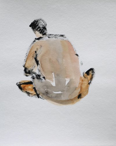 Sittende nakenfigur av Santhosh ch