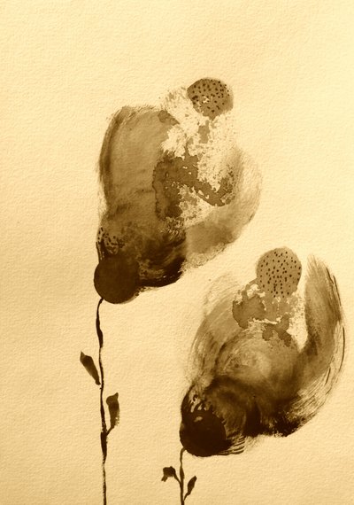 Abstrakte blomster i sepia av Santhosh ch