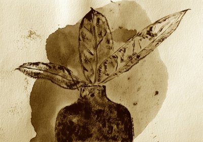 Botanisk stilleben i sepia av Santhosh ch