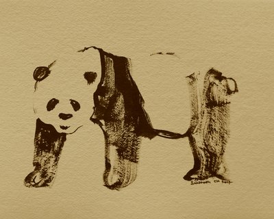 Stilisert pandategning av Santhosh ch