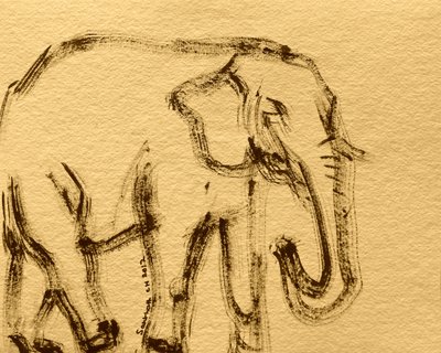 Skisse av en vill elefant av Santhosh ch