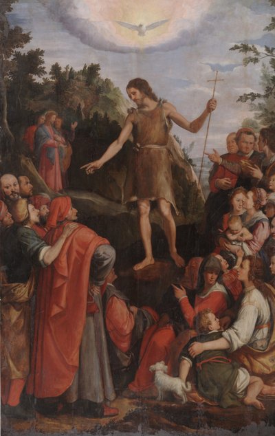 Døperen Johannes forkynner i villmarken av Santi di Tito